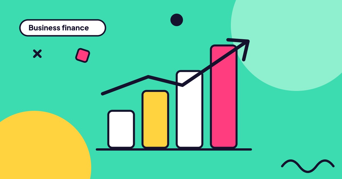 Colourful illustration of a rising bar chart for business finance news